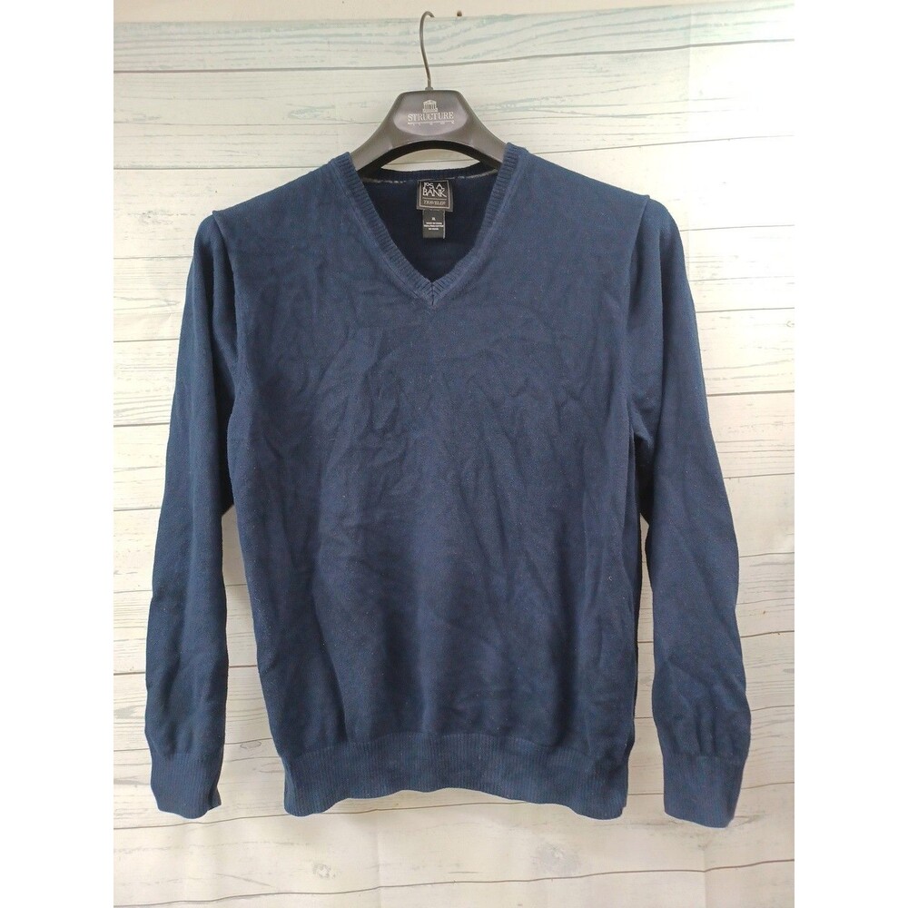Jos A Bank Travelers Sweater 100% Pima Cotton Navyblue XL  V-Neck